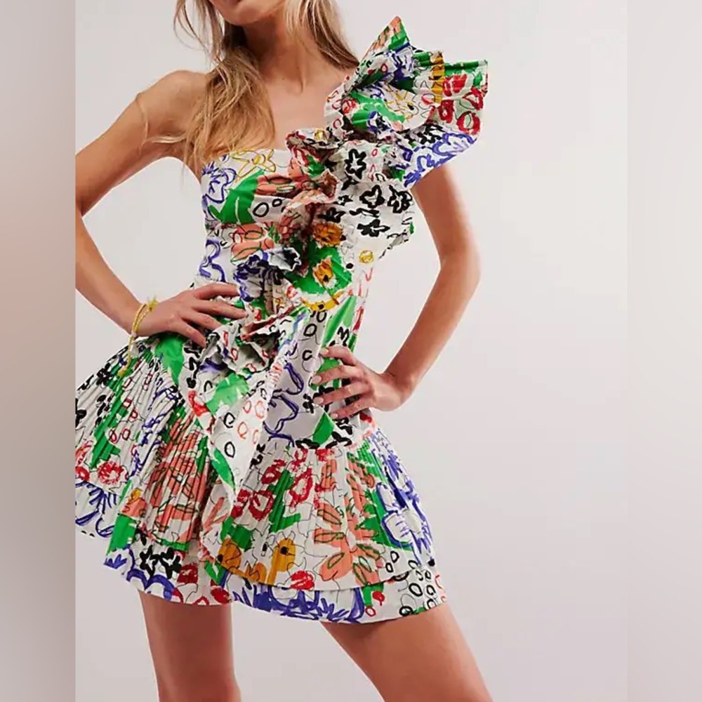 CeliaB Gali One-shoulder Mini Dress Size XL